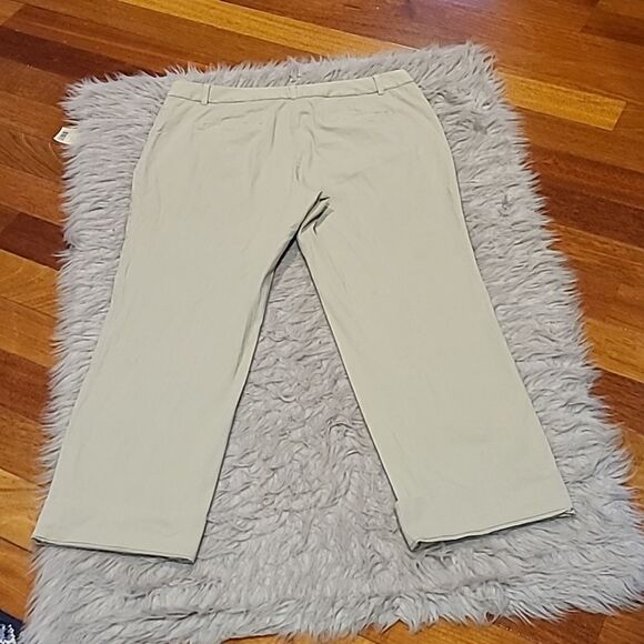 Tommy bahama Ellery fit womens tan cotton stretch cuffed capris size 16 - Picture 6 of 8